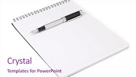  Presentation with fountain pen - Cool new presentation theme with note pad - steno notebook and a fountain backdrop and a  colored foreground