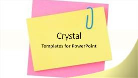  Presentation with note - Beautiful presentation design featuring paperclip - note paper and clip isolated backdrop and a blonde colored foreground