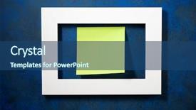  Presentation with note - Presentation theme featuring note paper inside a wooden background and a ocean colored foreground