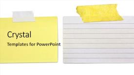  Presentation with sketch pad note book paper - Colorful presentation theme enhanced with note paper sticked on white backdrop and a blonde colored foreground