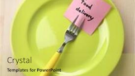  Presentation with note - Presentation theme having note-paper-with-message-attached background and a yellow colored foreground