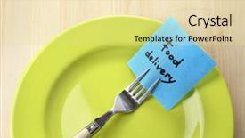  Presentation with note - Amazing PPT theme having note-paper-with-message-attached backdrop and a blonde colored foreground