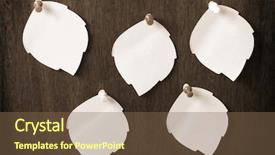  Presentation with note - Slides with note papers on wooden background background and a tawny brown colored foreground