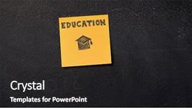  Presentation with work the word in your life - Beautiful slide deck featuring note with education word backdrop and a  colored foreground