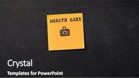  Presentation with work health and safety - Amazing PPT theme having note with health care words backdrop and a dark gray colored foreground