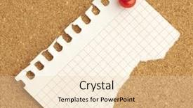  Presentation with cork - Presentation theme having note with red thumbtack background and a lemonade colored foreground