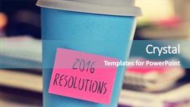 Presentation with resolutions - Cool new slide deck with note with the text 2016 backdrop and a teal colored foreground