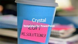  Presentation with resolutions - Cool new PPT theme with note with the text 2017 backdrop and a teal colored foreground