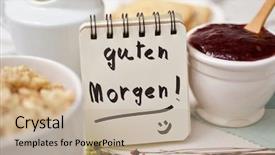  Presentation with porcelain - Slide deck consisting of note with the text background and a mint green colored foreground