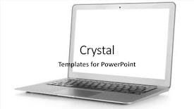  Presentation with modern - Colorful slide set enhanced with notebook - modern laptop isolated on white backdrop and a white colored foreground