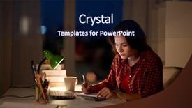  Presentation with learning - Audience pleasing presentation design consisting of notebook and calculator doing math backdrop and a navy blue colored foreground