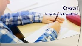  Presentation with school professional learning community - Beautiful slide deck featuring pencils testing - education elementary school learning backdrop and a sky blue colored foreground