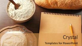  Presentation with notebook - Slide deck featuring notebook and products for making background and a  colored foreground