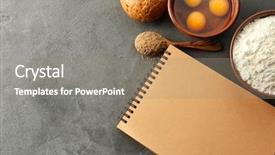  Presentation with notebook - PPT layouts enhanced with notebook and products for making background and a  colored foreground