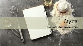  Presentation with loan products - Colorful PPT theme enhanced with notebook and products for making backdrop and a  colored foreground