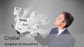  Presentation with aged - Amazing PPT theme having notebook and reading the explosive backdrop and a light gray colored foreground