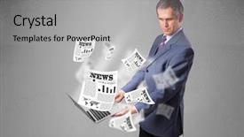  Presentation with notebook paper pieces of ready - PPT theme consisting of notebook and reading the explosive background and a light gray colored foreground