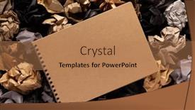  Presentation with notebook texture - Slide deck featuring notebook-at-crumpled-paper-balls background and a coral colored foreground