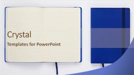  Presentation with notebook paper - Slide deck having notebook at white paper background background and a sky blue colored foreground