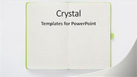  Presentation with notebook paper - Presentation theme consisting of notebook at white paper background background and a white colored foreground