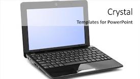  Presentation with notebook - Amazing PPT layouts having notebook computer isolated on white backdrop and a white colored foreground