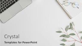  Presentation with green notebook - PPT layouts enhanced with notebook-eyeglasses-small-green-domestic background and a light gray colored foreground