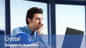  Presentation with project management - PPT layouts consisting of notebook in his office background and a ocean colored foreground