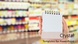 Presentation with notebook paper - Amazing presentation design having notebook in store closeup blank backdrop and a coral colored foreground