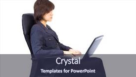  Presentation with office images - Beautiful presentation theme featuring similarin game - female office worker backdrop and a  colored foreground