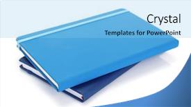  Presentation with notebook - Beautiful theme featuring notebook isolated at white background backdrop and a light blue colored foreground