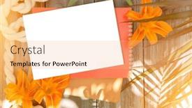  Presentation with lily - Presentation theme having notebook-mock-up-with-lily background and a coral colored foreground