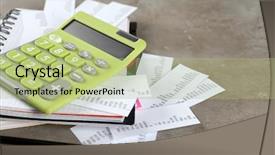  Presentation with green notebook - Presentation theme consisting of notebook on gray background tax background and a mint green colored foreground