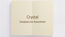  Presentation with white blank notebook silver - Slide deck enhanced with notebook or book on white background and a lemonade colored foreground