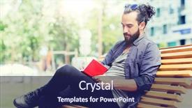  Presentation with creative writing - Presentation theme enhanced with notebook or diary writing background and a navy blue colored foreground