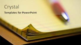  Presentation with notebook paper - PPT layouts having notebook-or-legal-pad background and a blonde colored foreground