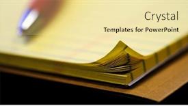  Presentation with legal - Presentation design featuring notebook-or-legal-pad background and a blonde colored foreground