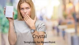  Presentation with blank - Presentation design enhanced with notebook over isolated background cover background and a coral colored foreground