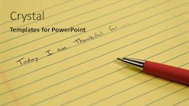  Presentation with today - Presentation theme consisting of notebook-pen-today background and a yellow colored foreground