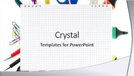  Presentation with stationary - Theme consisting of notebook pencil - notepad with stationary objects background and a white colored foreground