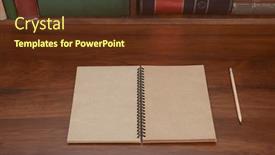  Presentation with law books - Slides consisting of notebook-pencil-and-law-books background and a tawny brown colored foreground
