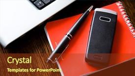  Presentation with cell - Cool new slide set with notebook the pen and cell backdrop and a  colored foreground