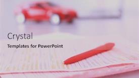  Presentation with shooting - Slide set featuring notebook-with-a-pen-next background and a light gray colored foreground