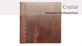  Presentation with notebook - Cool new theme with notebook-with-hard-wooden-cover backdrop and a light gray colored foreground