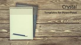  Presentation with notebook page - Audience pleasing PPT layouts consisting of notebook with pencil backdrop and a  colored foreground