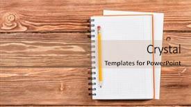  Presentation with notebook page - Theme consisting of notebook with pencil background and a  colored foreground