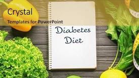  Presentation with diabetes insipidus - Theme enhanced with notebook with text diabetes diet background and a  colored foreground