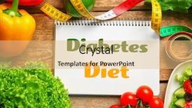 Presentation with diabetes diet - PPT layouts enhanced with notebook with text diabetes diet background and a  colored foreground