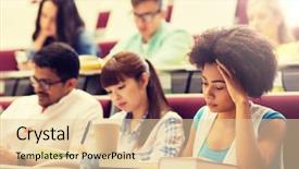  Presentation with high school students - Slide set having notebooks and coffee writing test background and a lemonade colored foreground