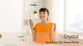  Presentation with fist pump - Slides consisting of notebooks making fist pump background and a  colored foreground