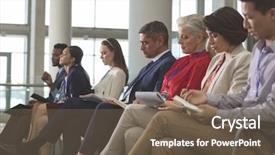  Presentation with diverse business people - Amazing slides having notepad - side view diverse business people backdrop and a tawny brown colored foreground